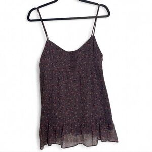 Ditsy Floral Ruffle Cami Cottagecore Tank Size M